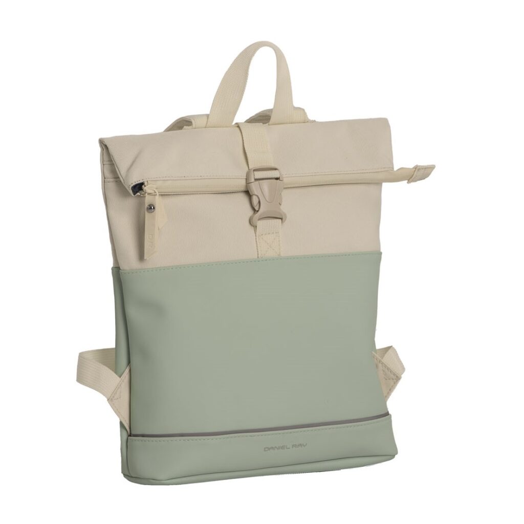 Rolltop-Rucksack Allentown beige-grün Rolltop-Rucksack Allentown beige-grün