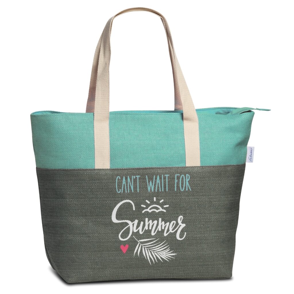 Fabrizio Strandtasche / Sommertasche Can´t wait for Summer 55204-2823 hellgrau-pastellgrün, Feature-Bild Fabrizio Strandtasche / Sommertasche Can´t wait for Summer 55204-2823 hellgrau-pastellgrün, Feature-Bild