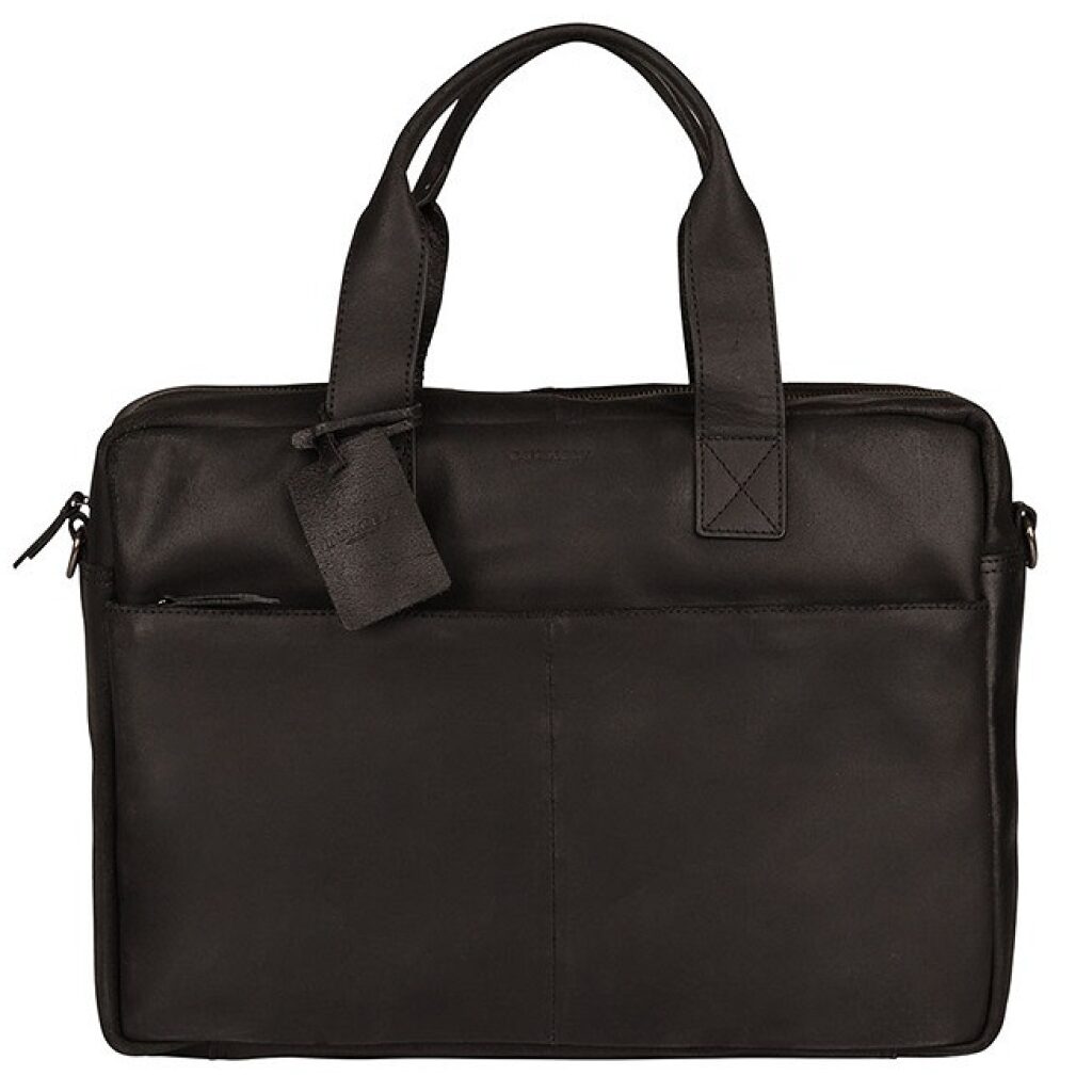 Leder-Notebook-Tasche 15,6" River Worker schwarz