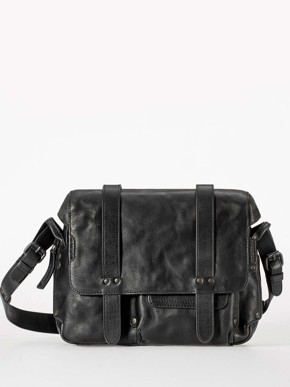 Leder-Umhängetasche Miss Applepie black smoke Leder-Umhängetasche Miss Applepie black smoke