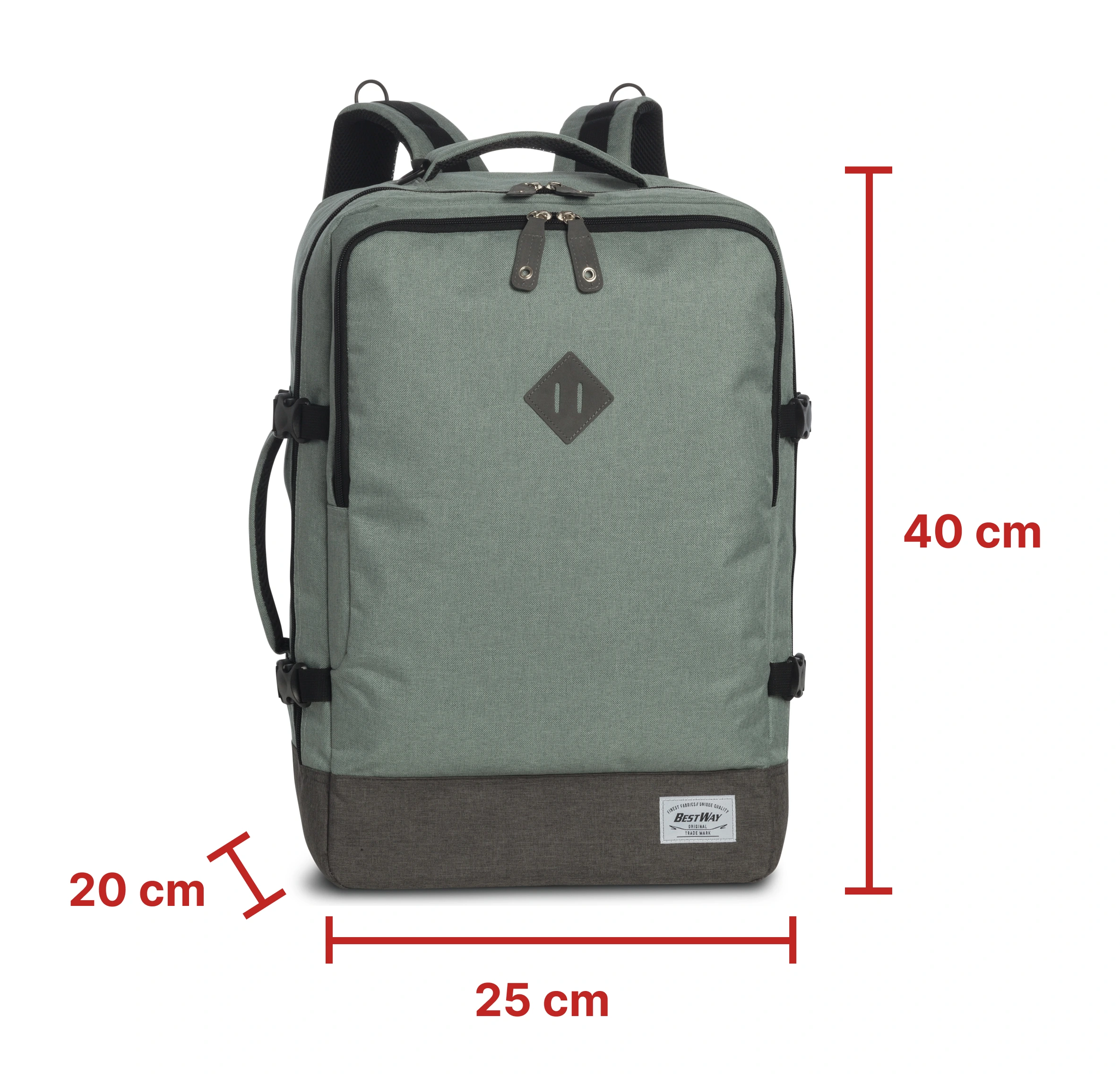 Handgepäck Rucksack für Ryanair Maße 40x20x25cm Abmessungen