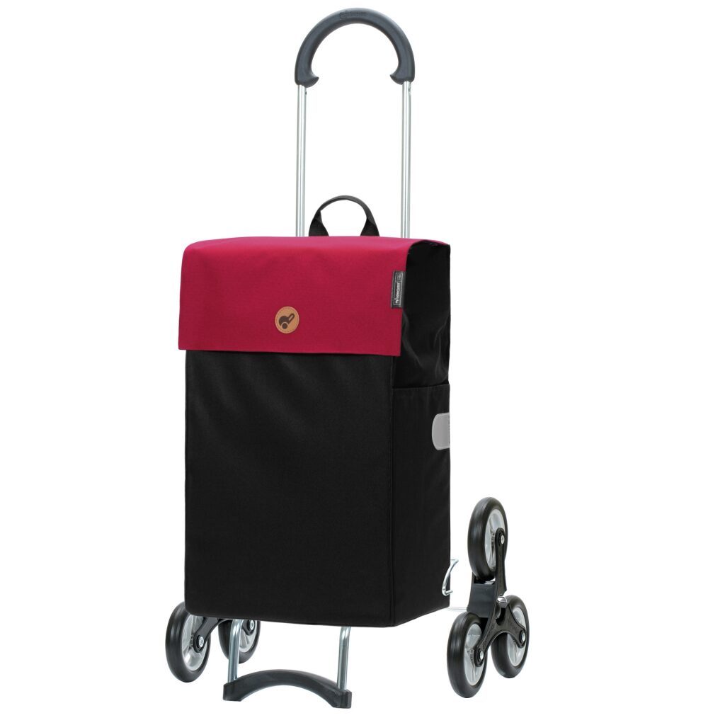 Einkaufstrolley SCALA SHOPPER TREPPENSTEIGER® HERA schwarz-rot