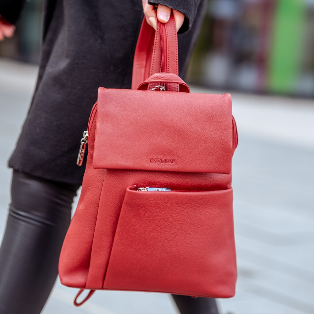 Estelle Lederrucksack für die Stadt 0145 rot, Hauptbild 7