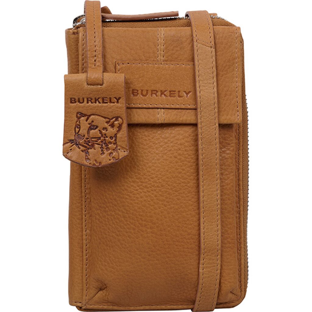 Damen Handytasche mit Geldbörse 2in1 Soft Skylar cognac