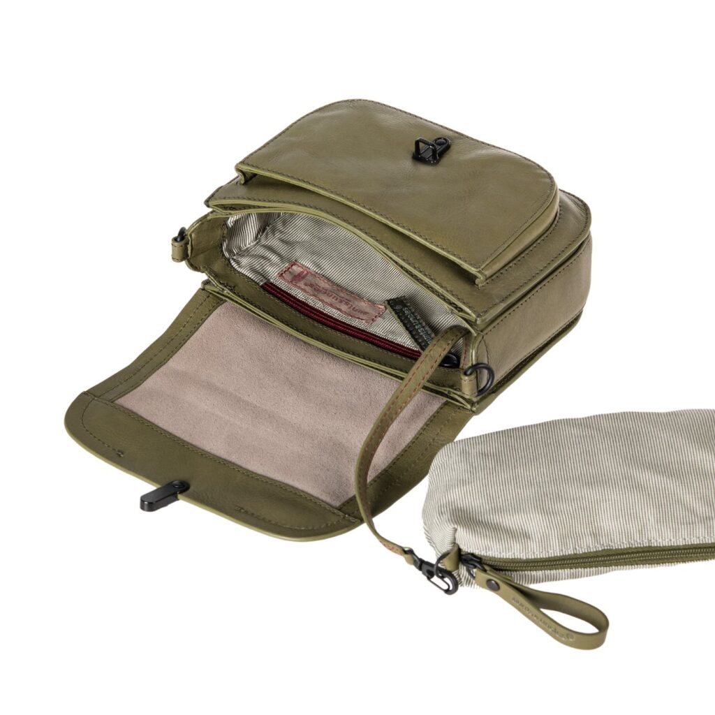 Lederhandtasche Mrs. Waffle olive branch Lederhandtasche Mrs. Waffle olive branch