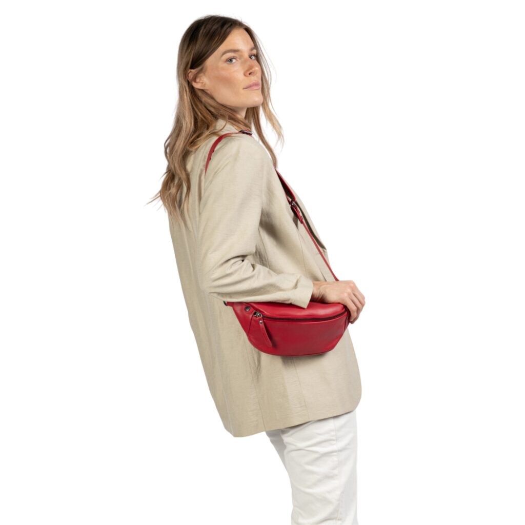 aunts & uncles Leder Crossbody-Tasche Bilberry crimson red, Hauptbild 7