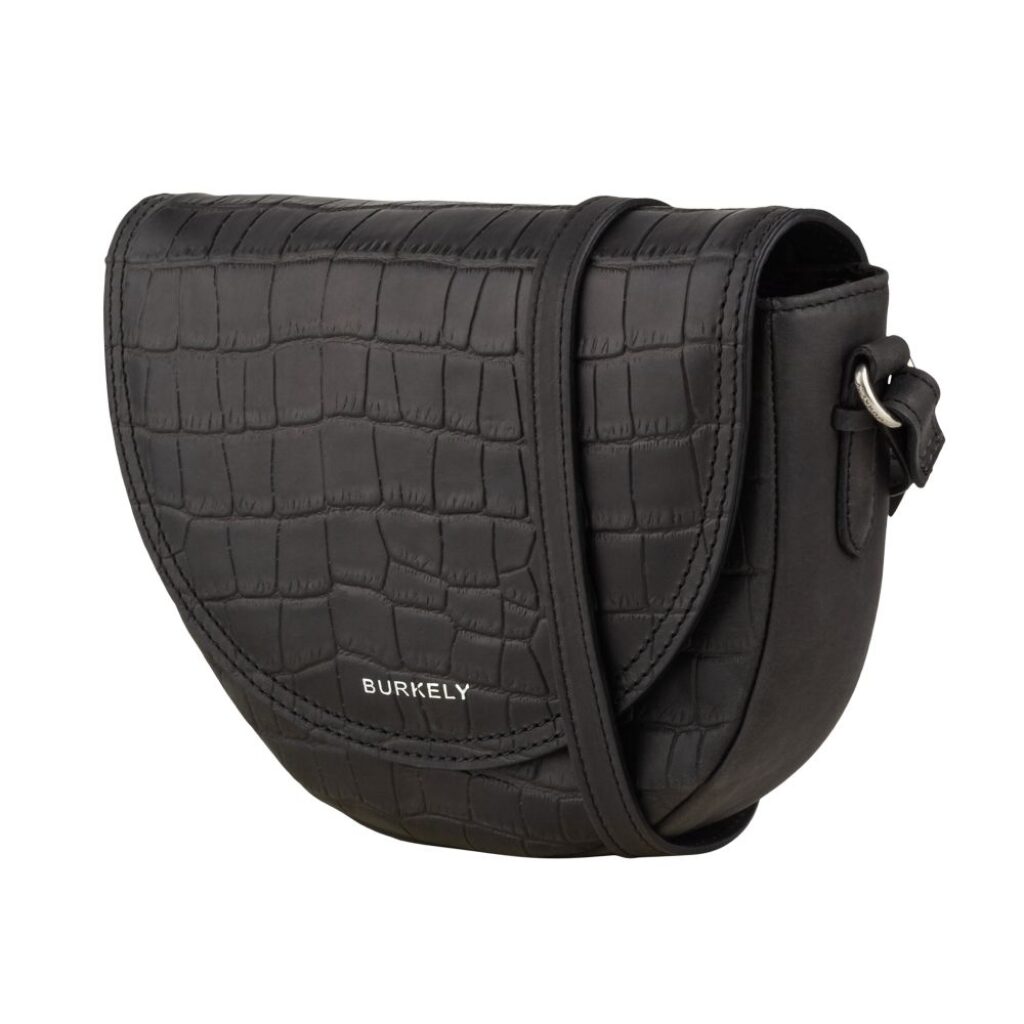 Burkely Leder Crossover-Tasche L halfmoon Croco Caia schwarz, Hauptbild 3