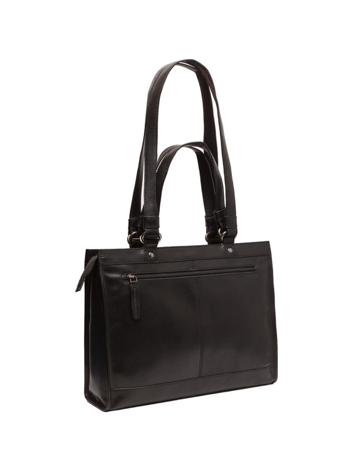 Leder Shopper Lille schwarz Leder Shopper Lille schwarz