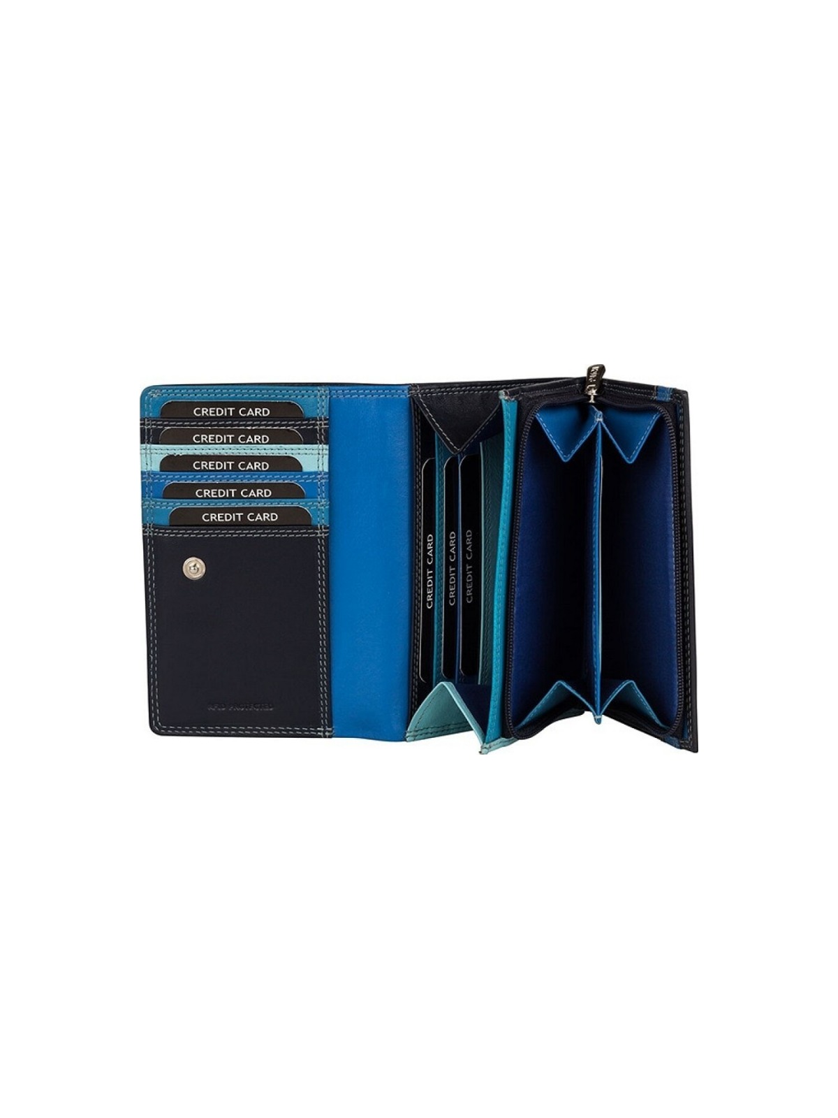 Patchi Ledergeldbörse Wallet L multicolor dunkelblau, Hauptbild 4