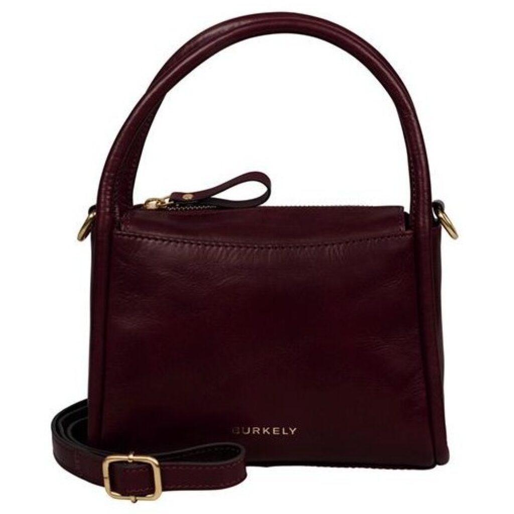 Leder Handtasche Vintage Veda rot