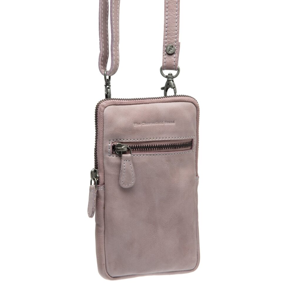 Leder Umhängetasche / Gürteltasche Salta lila