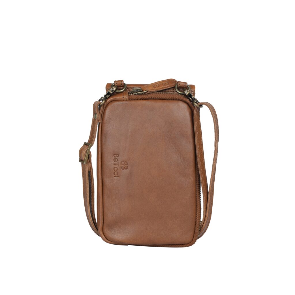 Bellicci Handytasche aus Leder Cherie cognac, Hauptbild 2