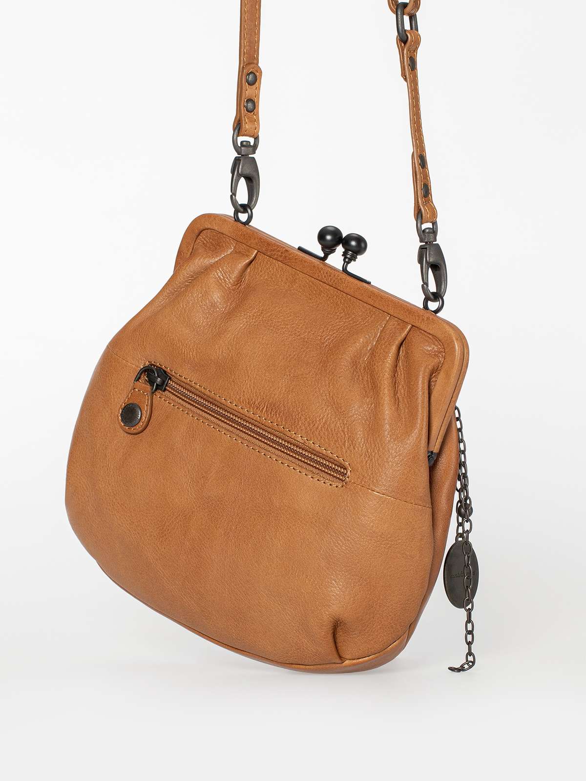 aunts & uncles Leder-Umhängetasche/Clutch Mrs. Fortune Cookie caramel, Hauptbild 6