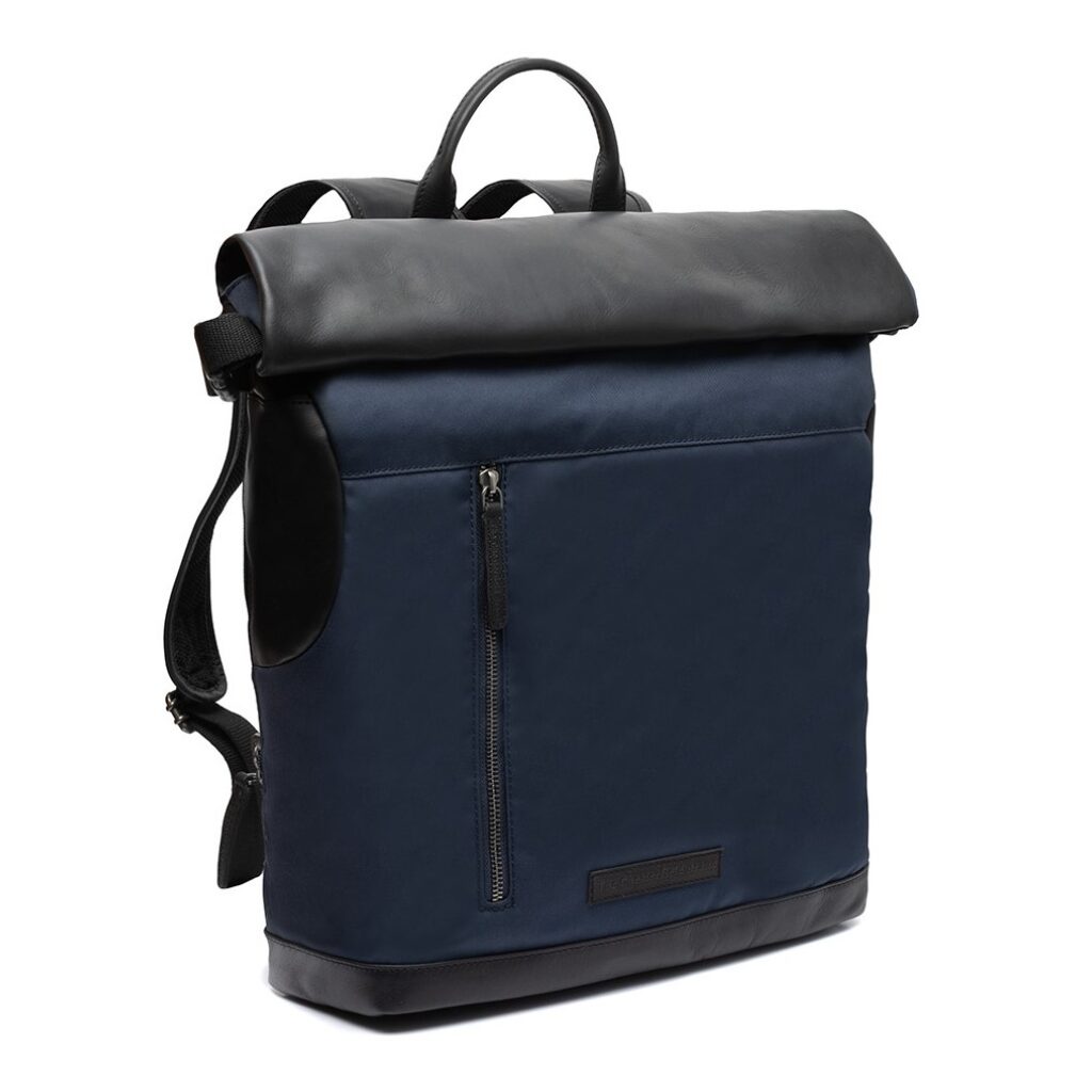 Leder Rolltop-Rucksack 17" Bornholm blau Leder Rolltop-Rucksack 17" Bornholm blau