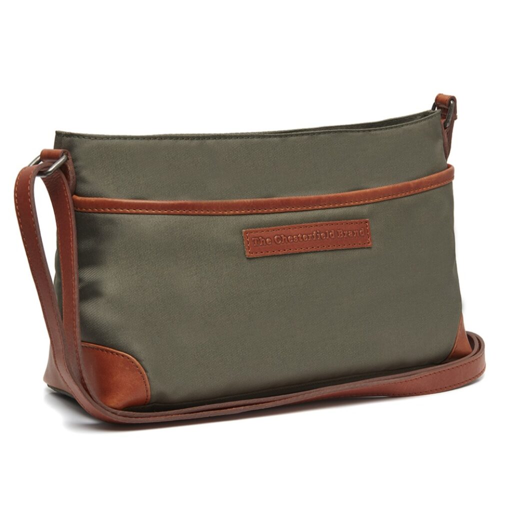 Leder Crossbody Tasche Nevon olivgrün