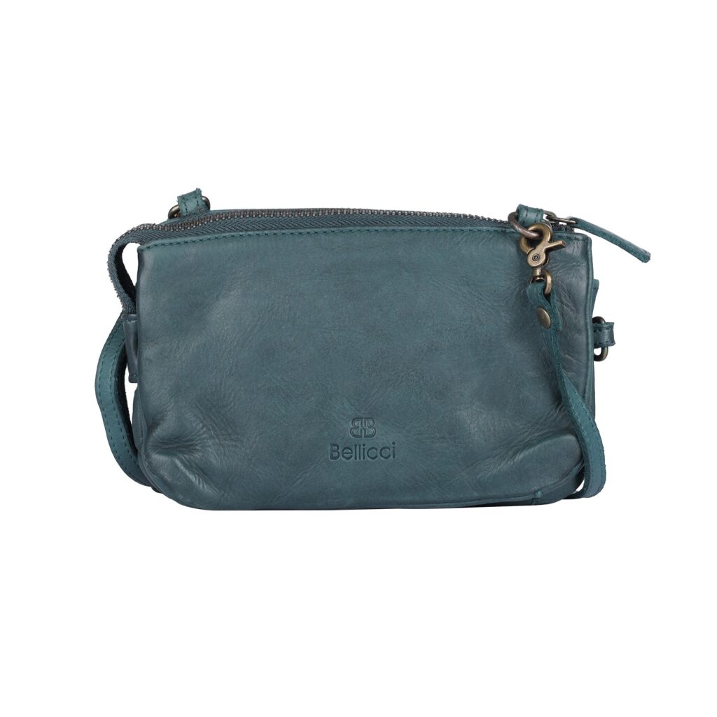 Bellicci Leder Handytasche im Vintage-Stil PORTIA petrol, Hauptbild 2