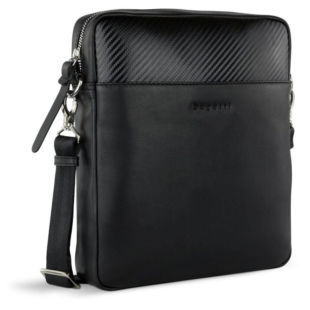 Bugatti Leder Umhängetasche - Crossbody Comet 49220901 schwarz, Hauptbild 3