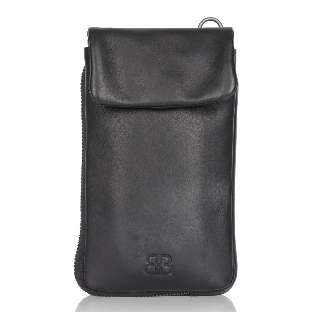 Leder Handytasche-Geldbörse 2v1 KIA schwarz Leder Handytasche-Geldbörse 2v1 KIA schwarz