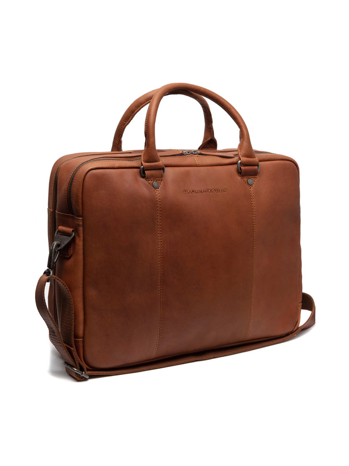 Leder Laptoptasche Boston cognac