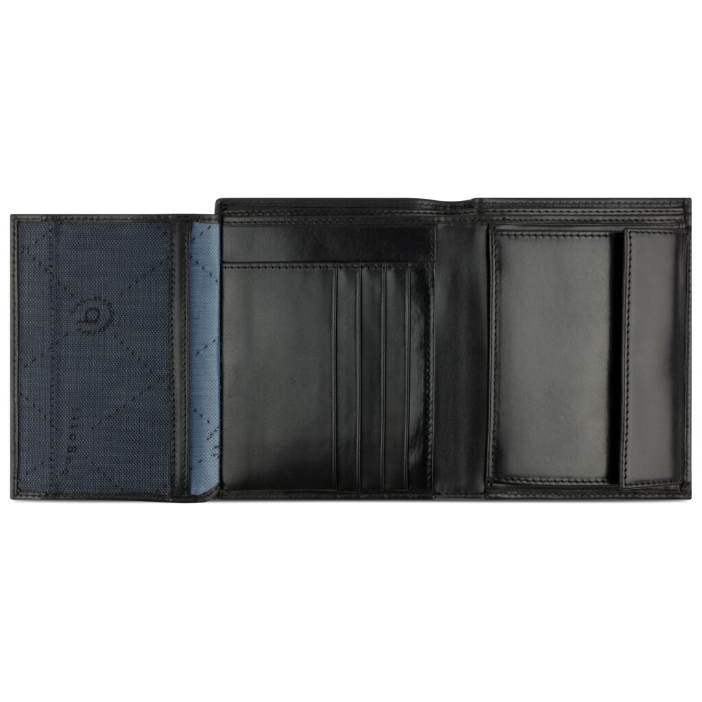 Ledergeldbörse Nobile Vertical Wallet With Flap 49125501 schwarz