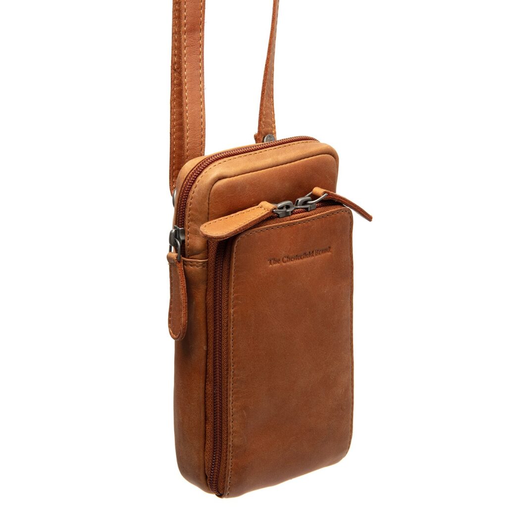 Leder Handytasche Valdes cognac