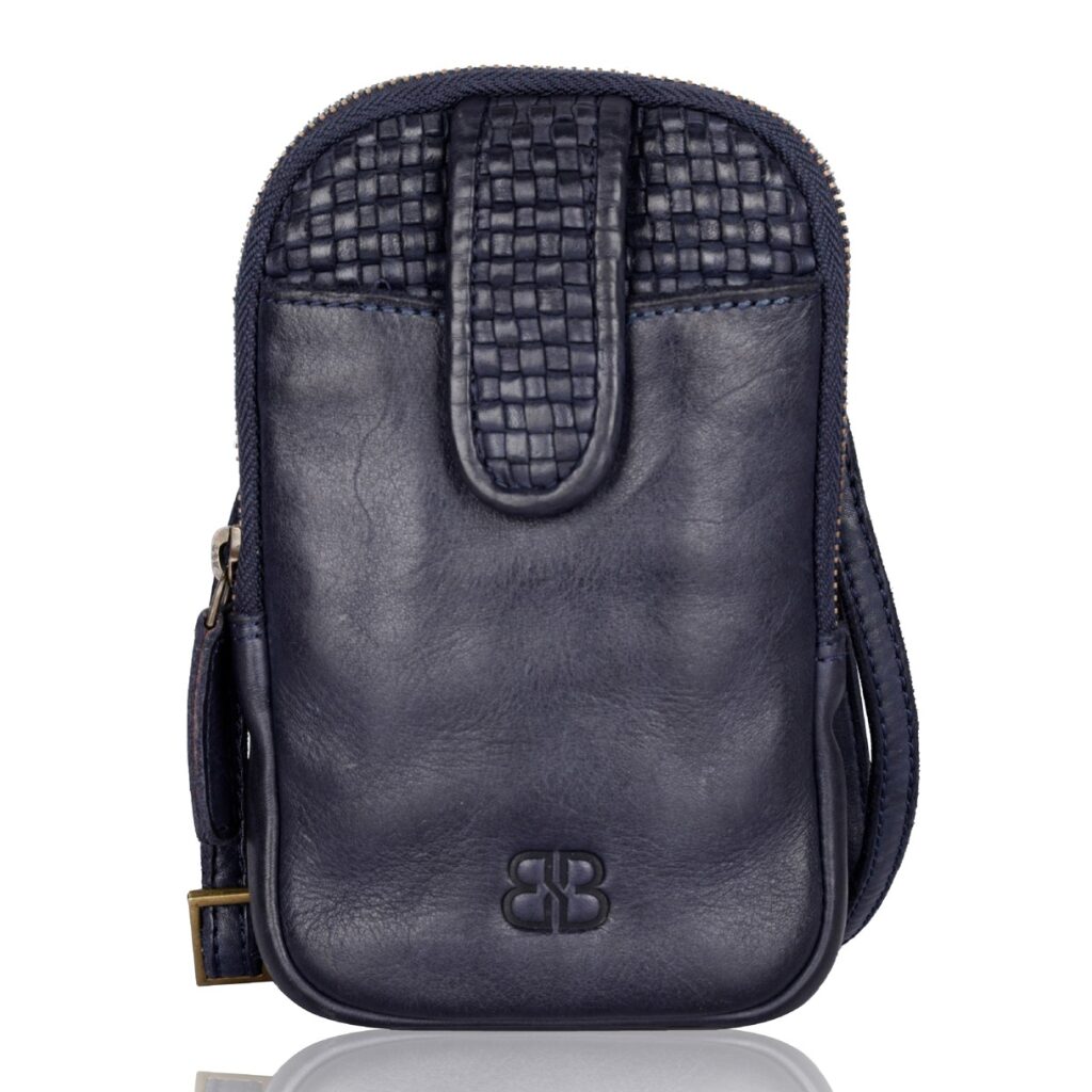 Leder Handytasche Emberly blau Leder Handytasche Emberly blau