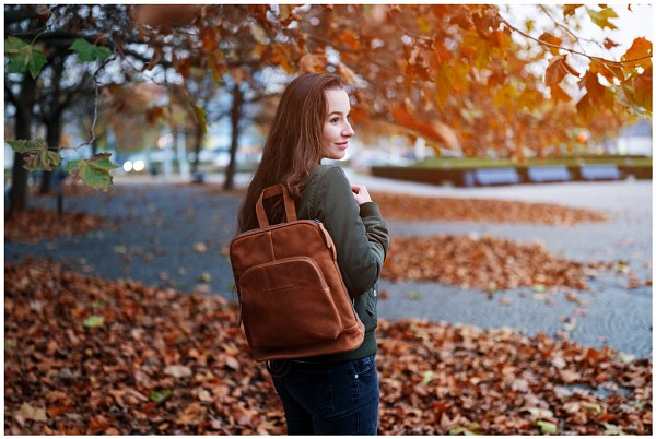 Lederrucksack Naomi cognac