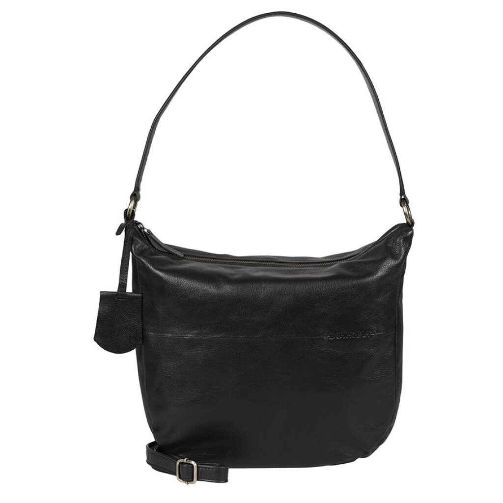 Leder Hobo-Tasche Natural Norah schwarz