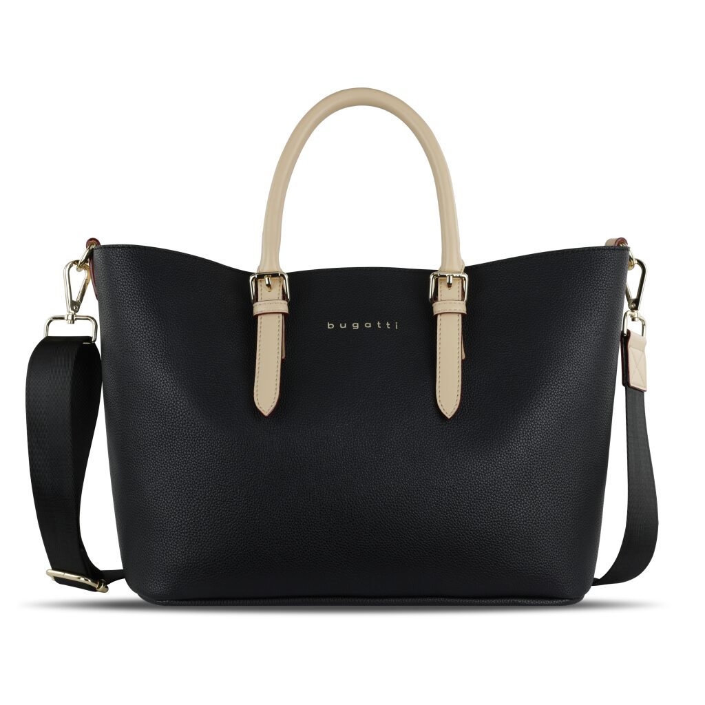 Bugatti Damen-Shopper-Tasche Ella M 49362401 schwarz, Feature-Bild Bugatti Damen-Shopper-Tasche Ella M 49362401 schwarz, Feature-Bild