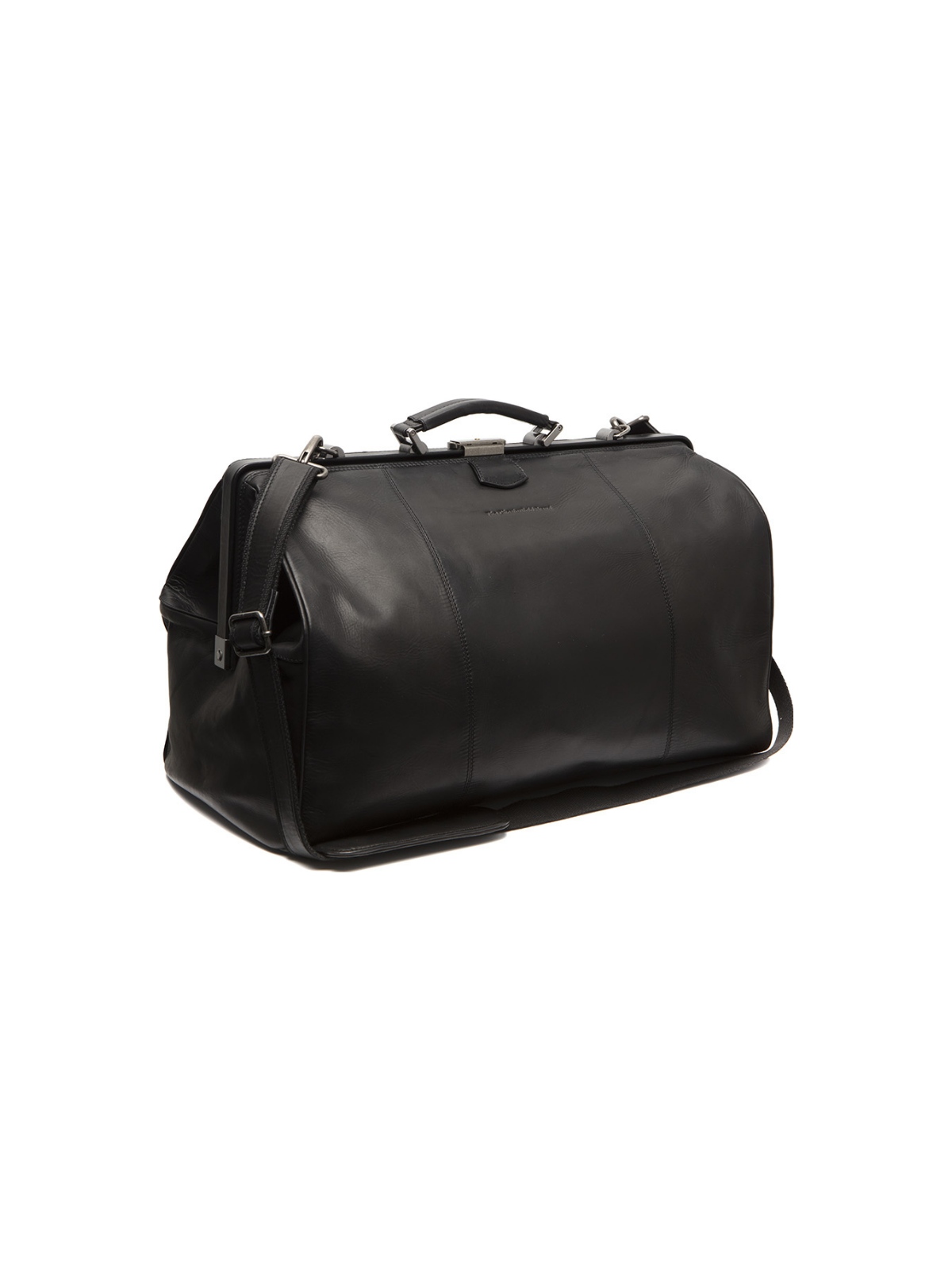 Leder Weekender Corfu schwarz Leder Weekender Corfu schwarz