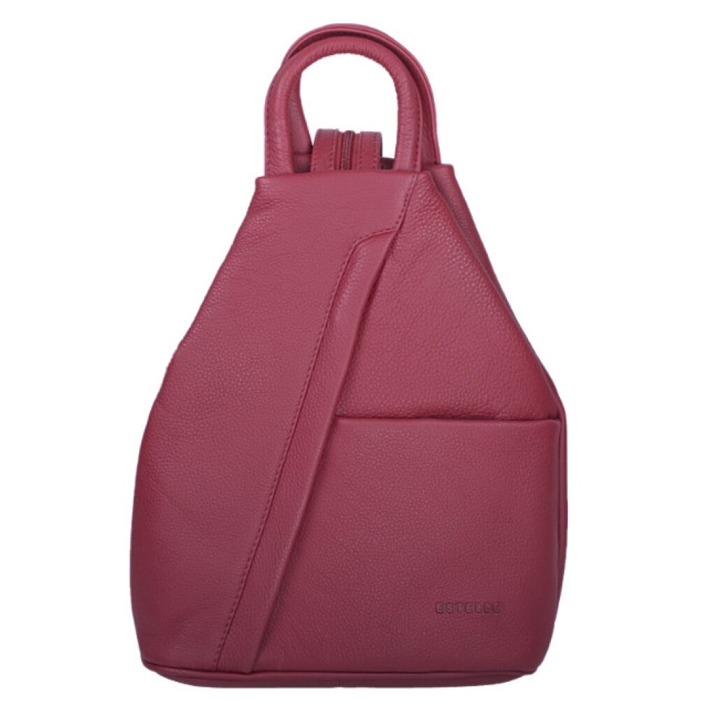 Lederrucksack für die Stadt 0139 rot Lederrucksack für die Stadt 0139 rot