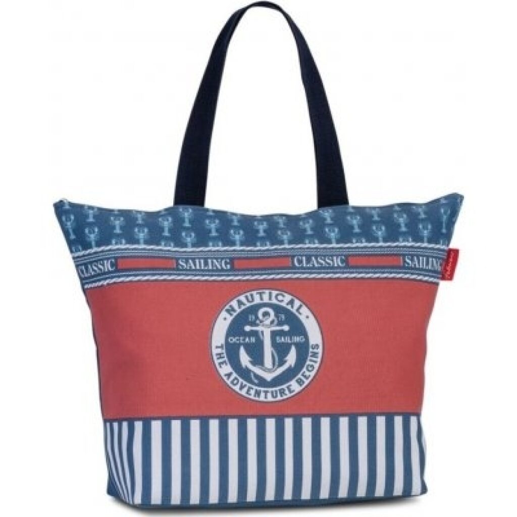 Strandtasche / Sommertasche CLASSIC SAILING 50338-0200 blau-rot