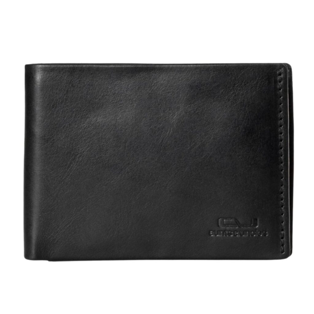 Ledergeldbörse im Querformat RFID Hudson schwarz Ledergeldbörse im Querformat RFID Hudson schwarz