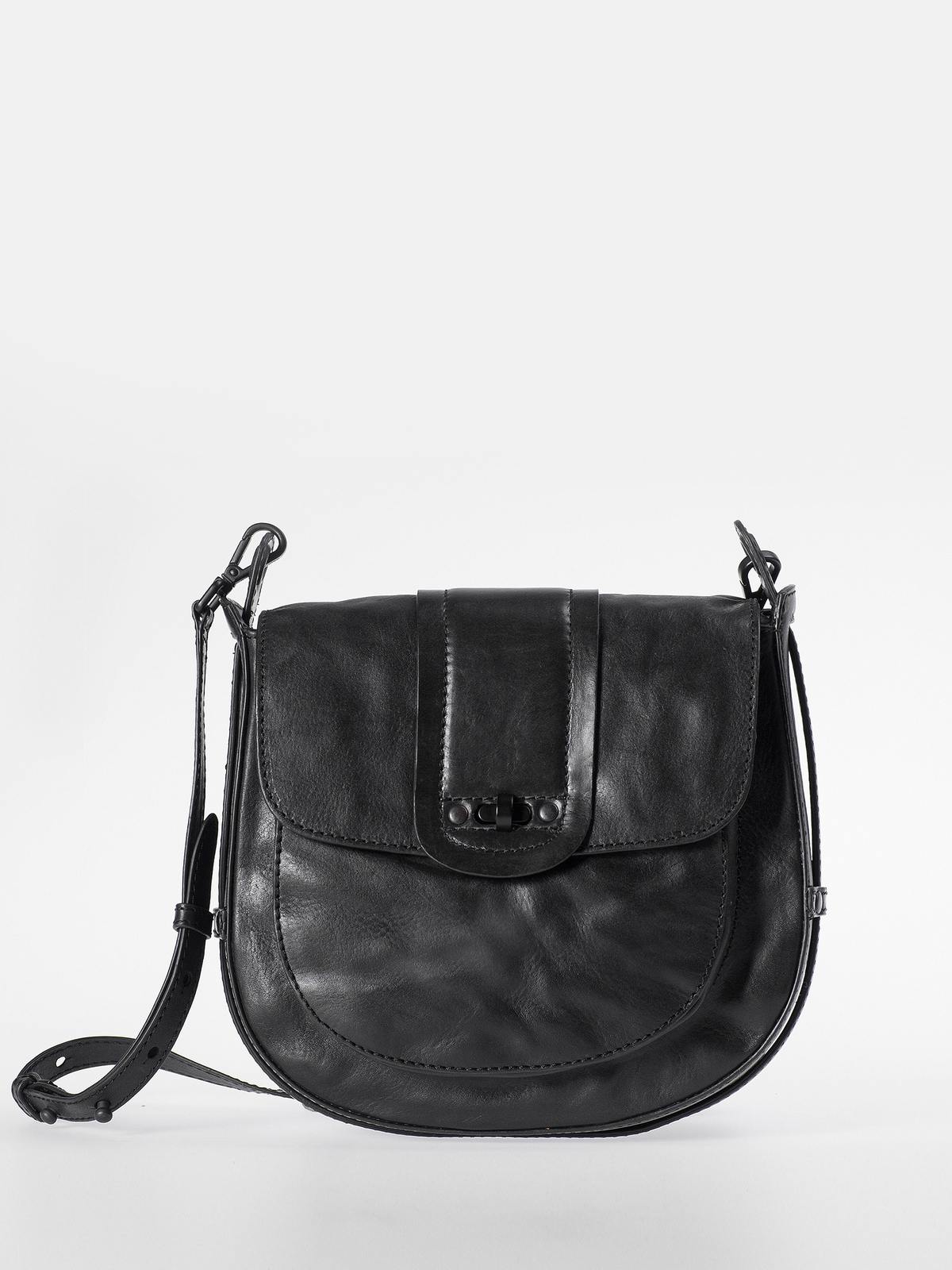 Leder-Umhängetasche Mrs. Tartlet black smoke Leder-Umhängetasche Mrs. Tartlet black smoke