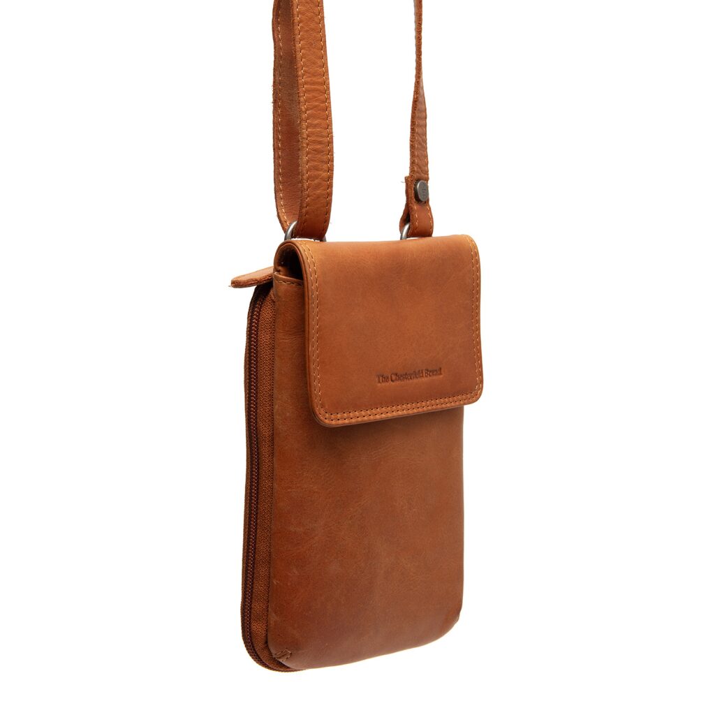 Leder Handytasche Langley cognac