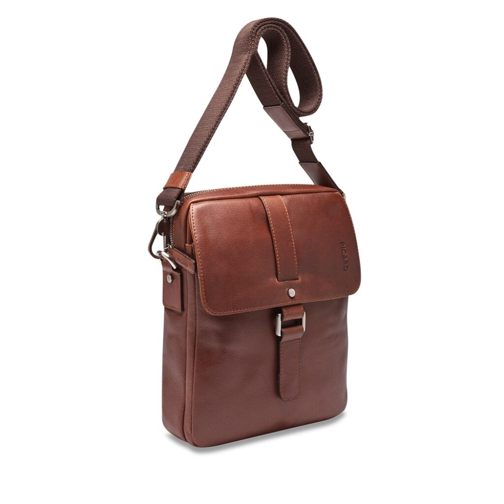 Leder Umhängetasche Buddy 5337 cognac