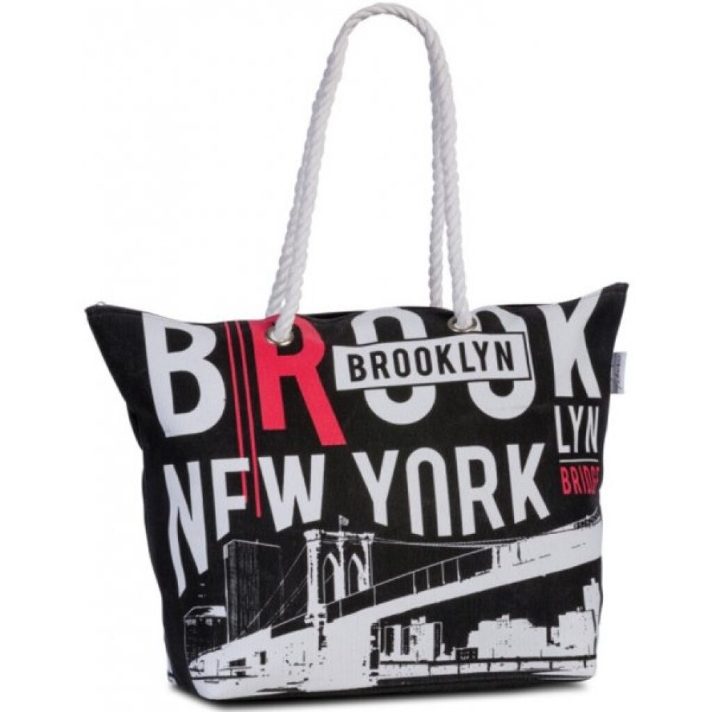 Strandtasche / Sommertasche BROOKLYN BRIDGE 50334-9900 schwarz-weiß