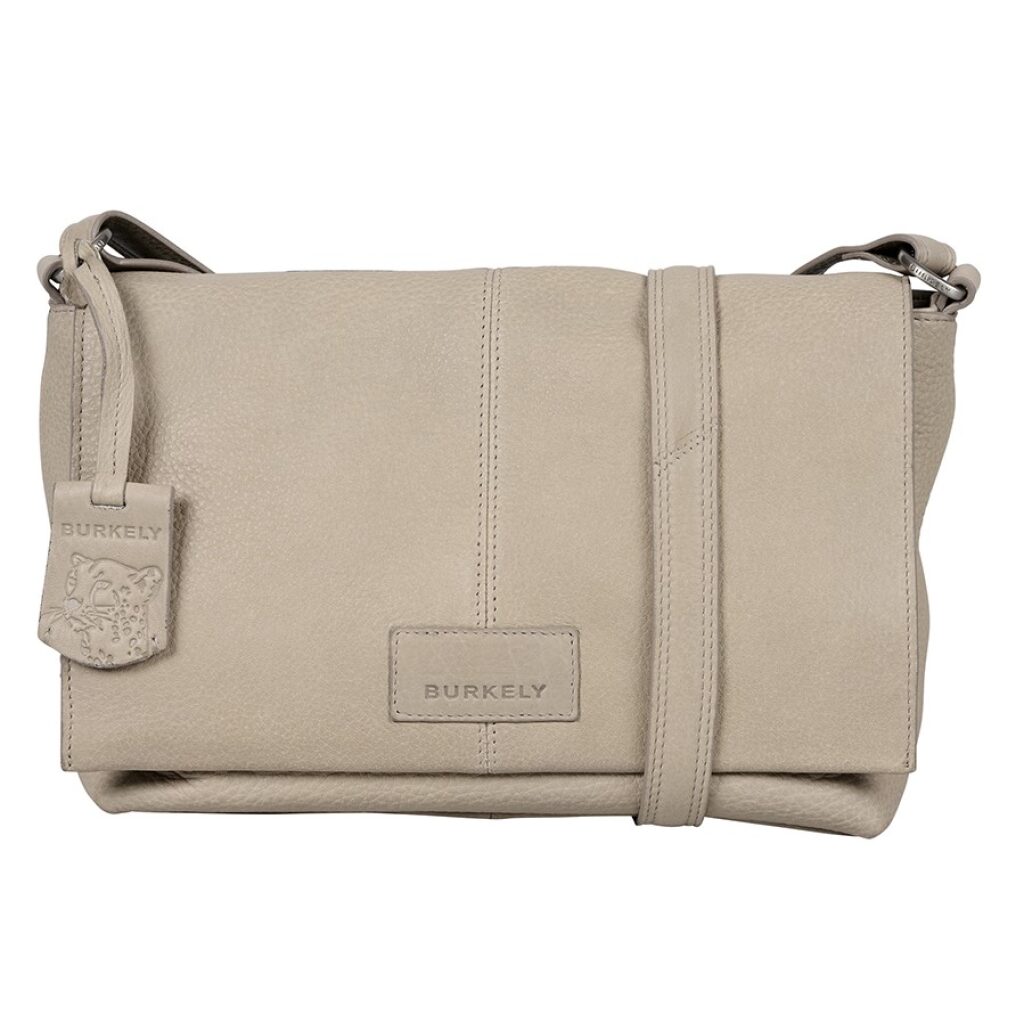 Leder Crossbody-Tasche Soft Skylar Satchal Bag hellgrau