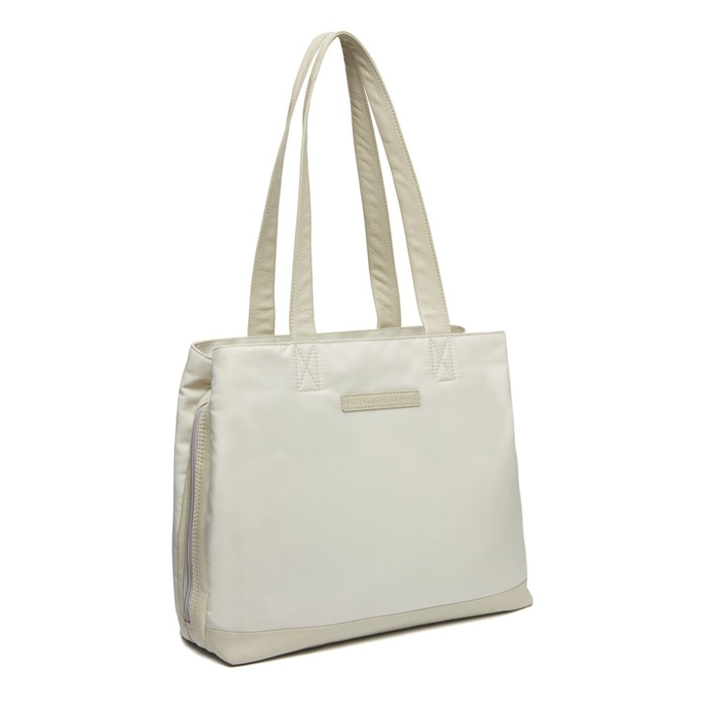 Leder Shopper Lavik off-white
