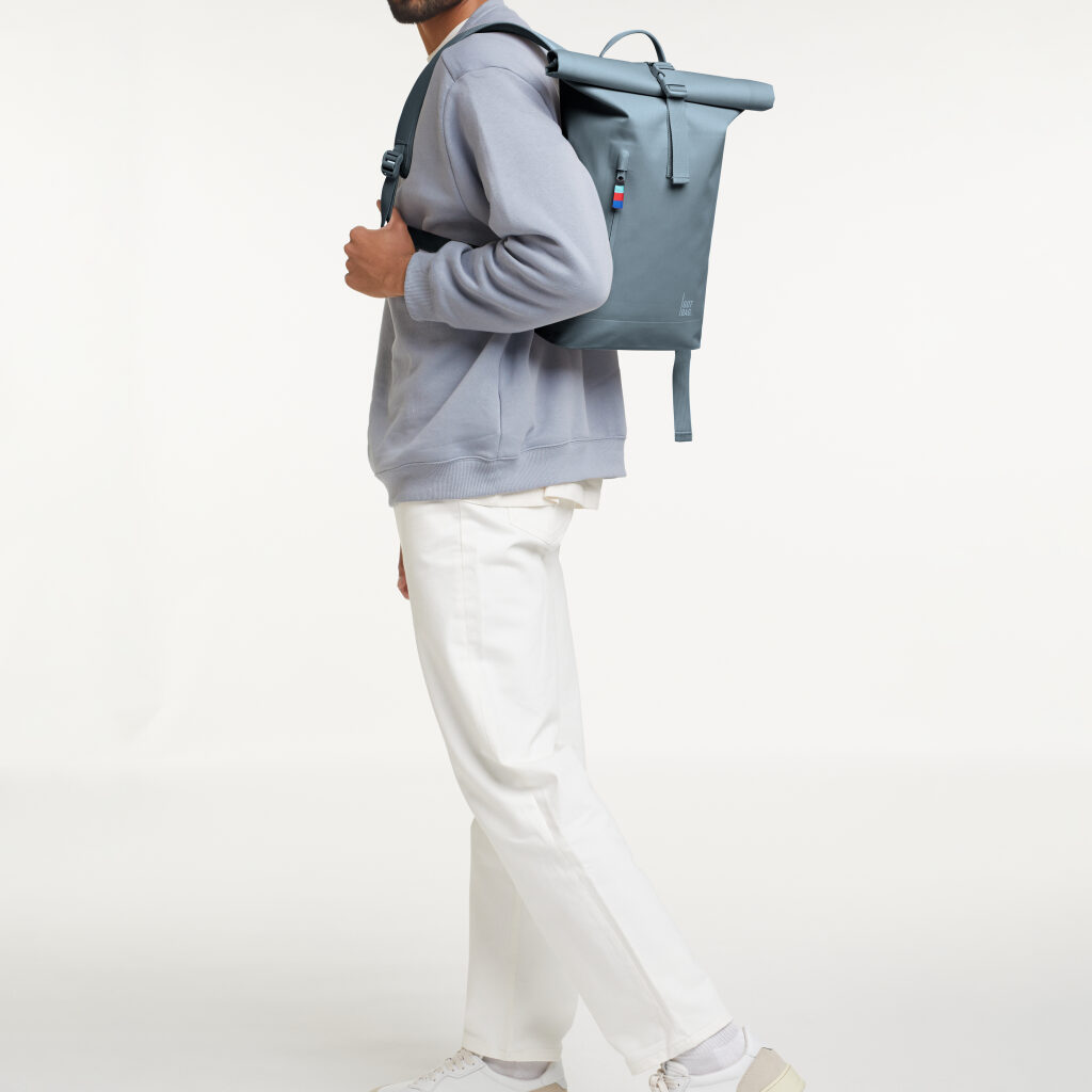 Got Bag Rolltop-Rucksack small 2.0 grau-blau, Hauptbild 3