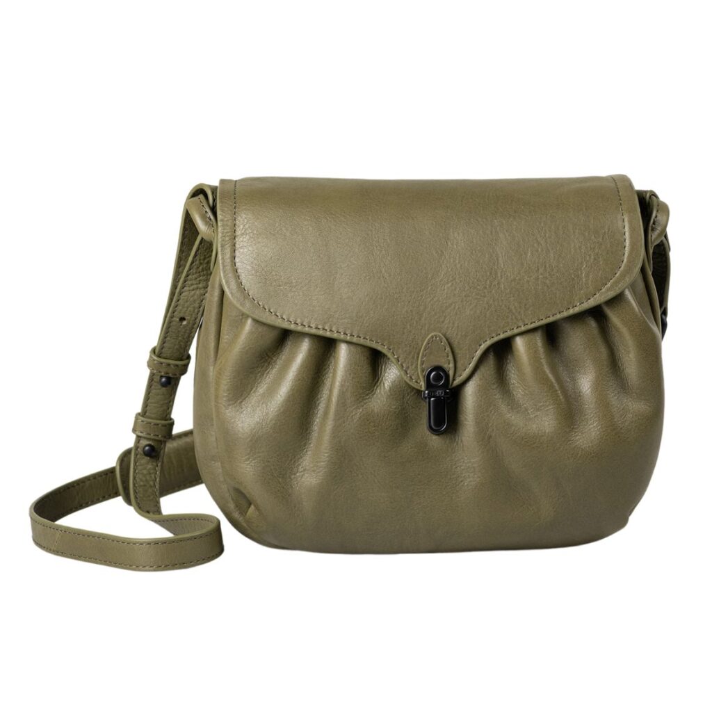 Leder Umhängetasche Mrs. Coconut Cake olive branch Leder Umhängetasche Mrs. Coconut Cake olive branch