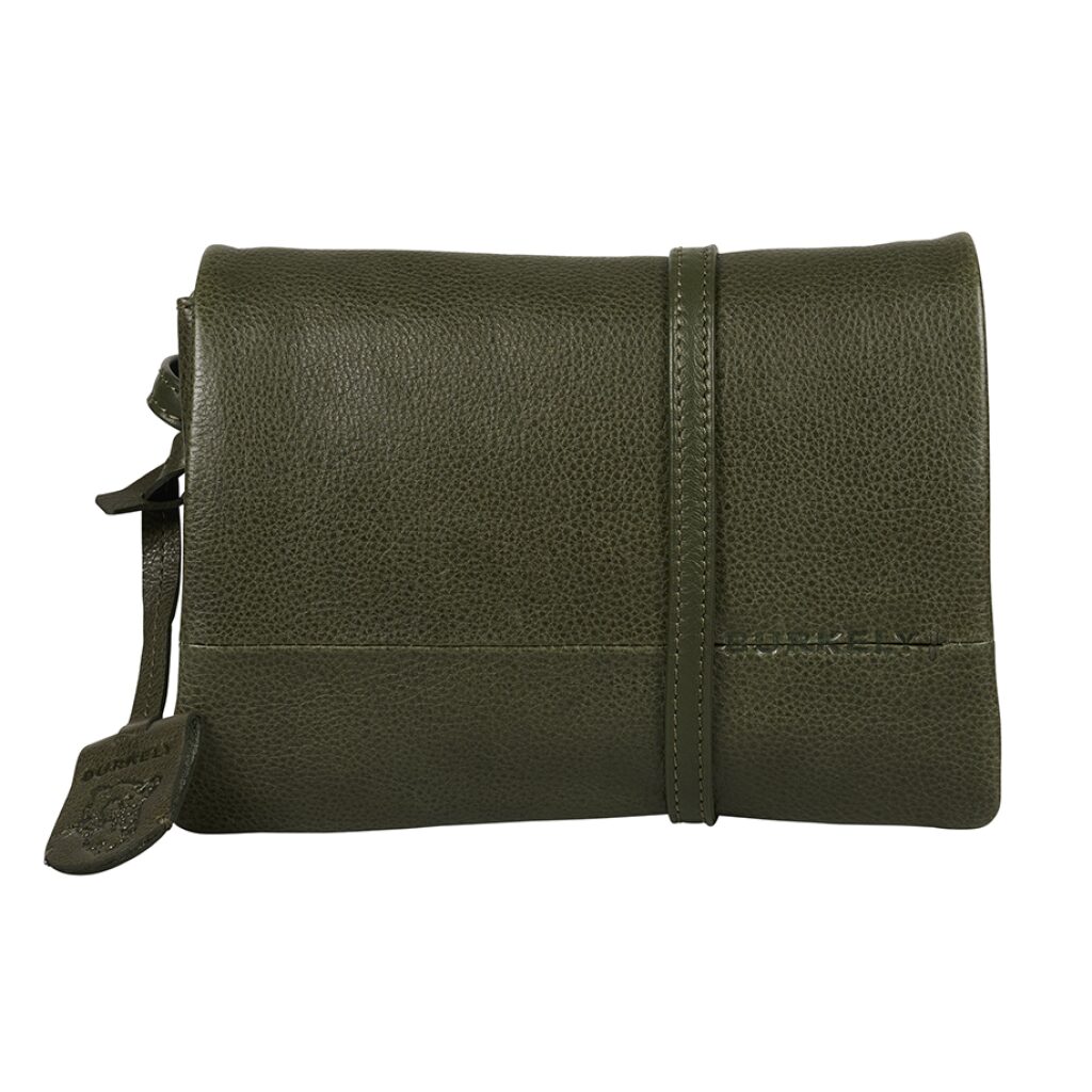 Leder Crossbodytasche mit Klappe Natural Norah dunkelgrün Leder Crossbodytasche mit Klappe Natural Norah dunkelgrün