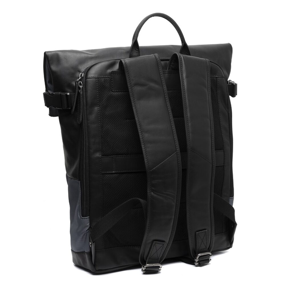 Leder Rolltop-Rucksack 17" Bornholm grau Leder Rolltop-Rucksack 17" Bornholm grau