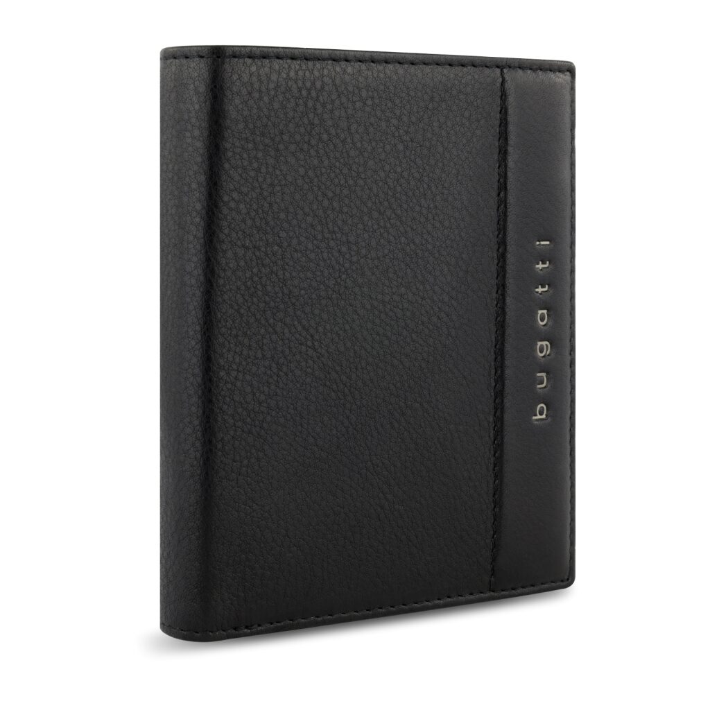 Bugatti Ledergeldbörse Nome Vertical Wallet With Flap & Zip 49160801 schwarz, Hauptbild 4