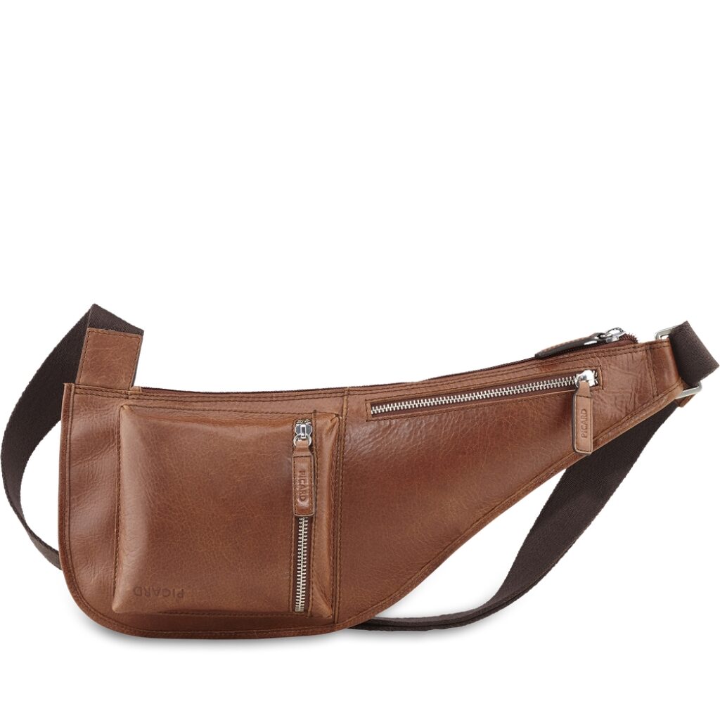 Leder Bauchtasche / Crossbody Buddy 4503 cognac