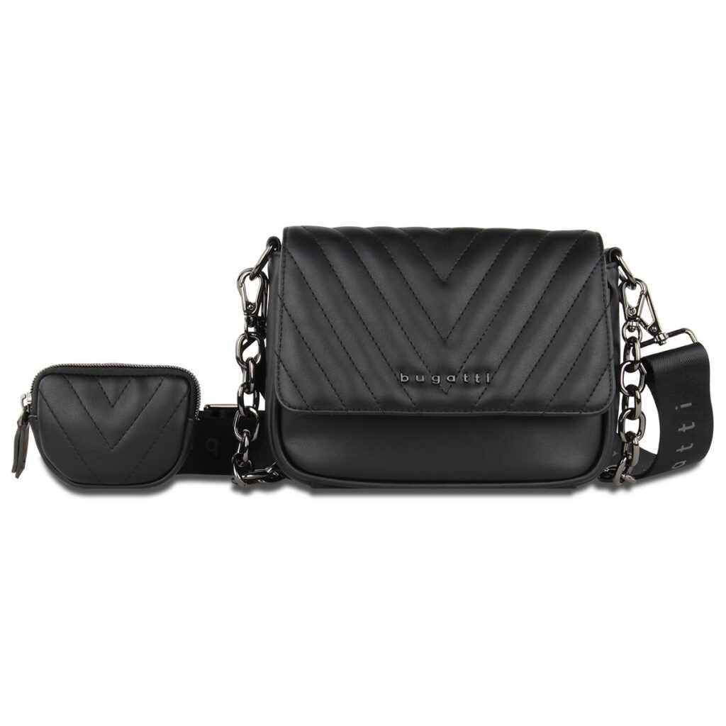 Bugatti Crossbody-Tasche mit Geldbörse 2in1 Sira schwarz, Feature-Bild Bugatti Crossbody-Tasche mit Geldbörse 2in1 Sira schwarz, Feature-Bild