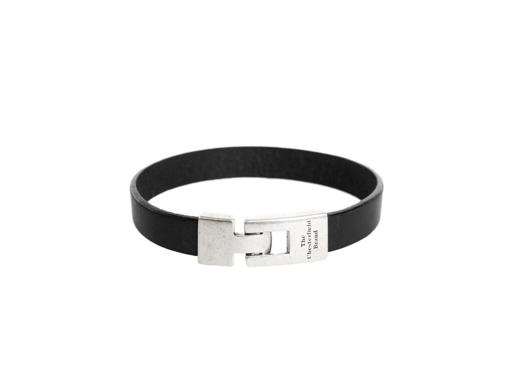 Lederarmband Granada schwarz - XL (22cm)