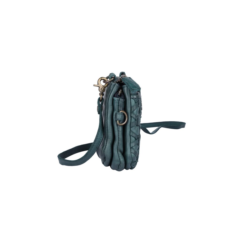 Bellicci Leder Handytasche im Vintage-Stil PORTIA petrol, Hauptbild 3