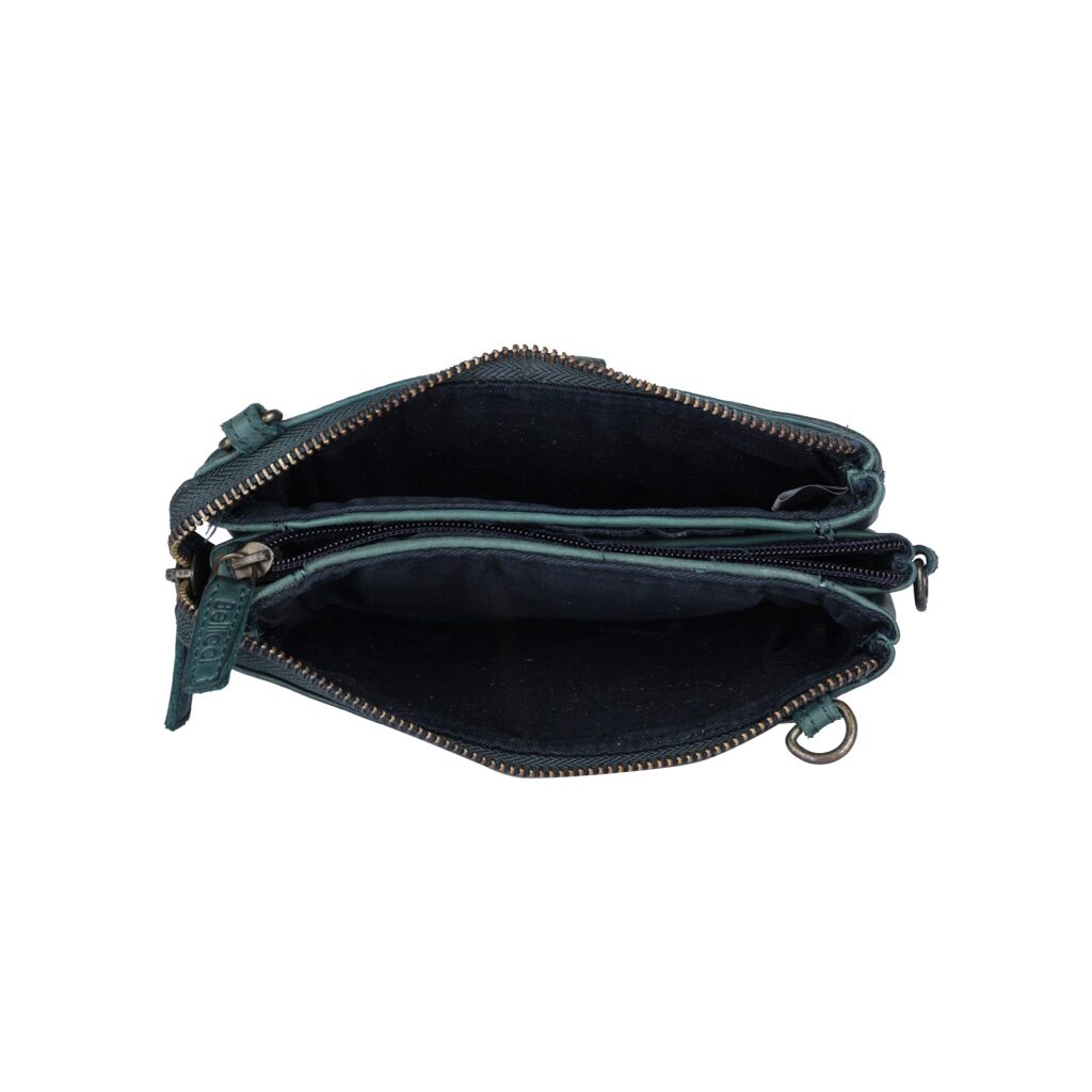 Bellicci Leder Handytasche im Vintage-Stil PORTIA petrol, Hauptbild 4