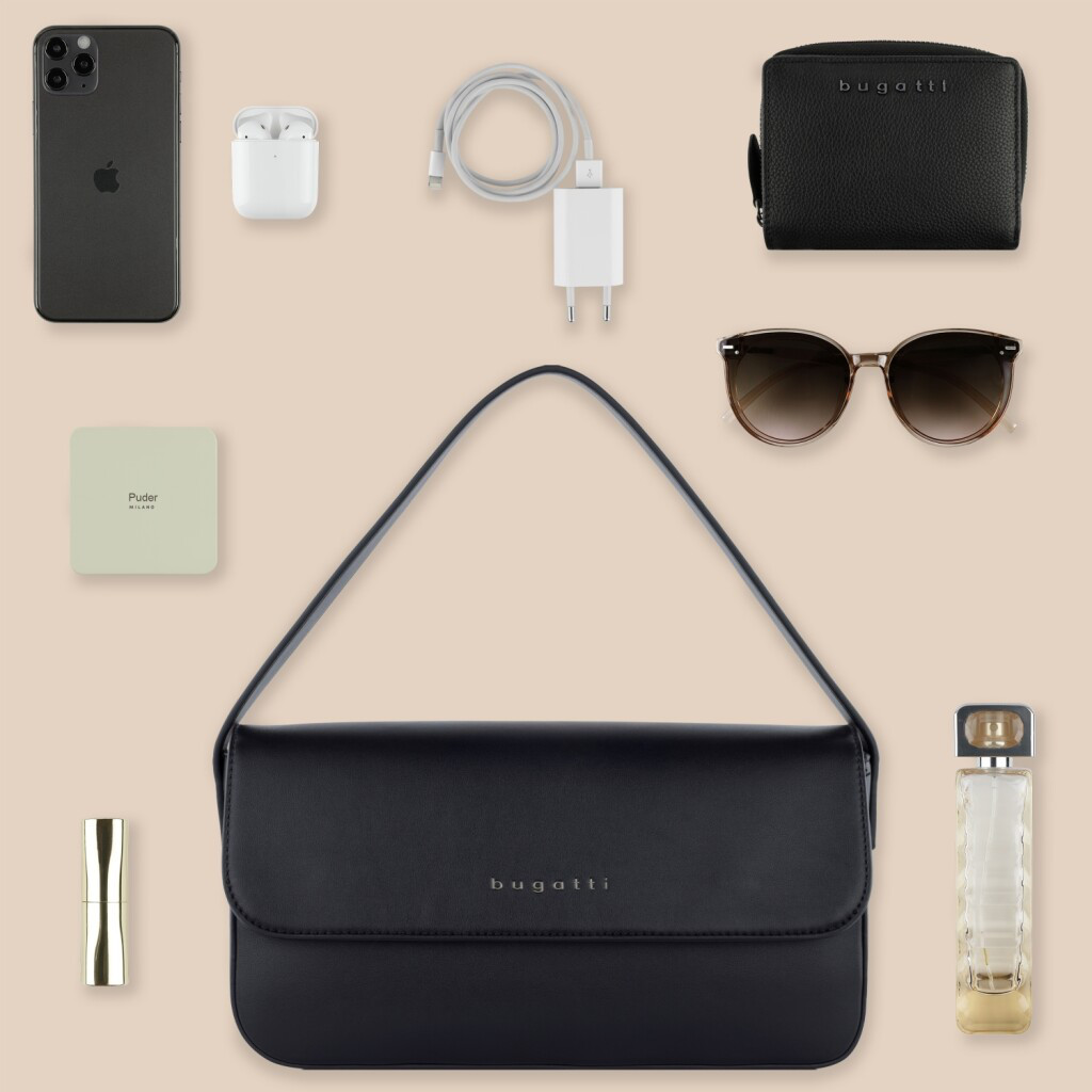 Bugatti Schultertasche mini Almata schwarz, Feature-Bild